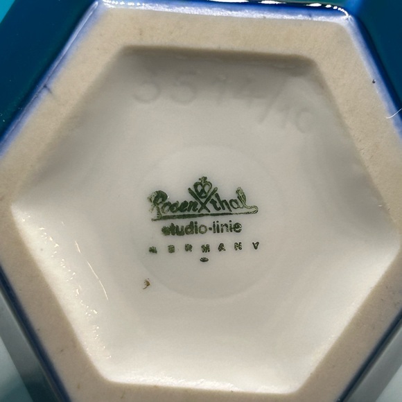 Rosenthal Germany studio line navy cobalt blue bud vase, signed and numbered - Picture 3 of 3